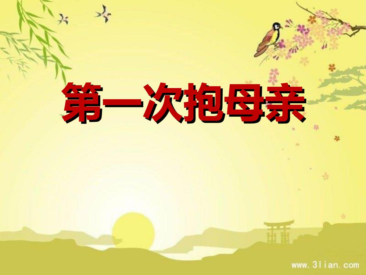 《第一次抱母亲》PPT课件