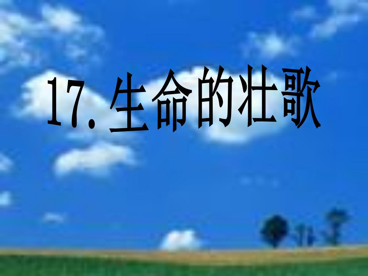 《生命的壮歌》PPT课件
