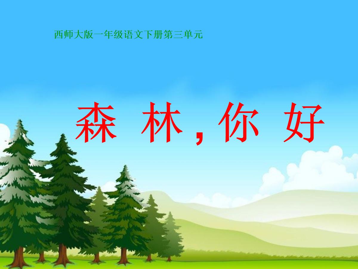 《森林你好》PPT课件