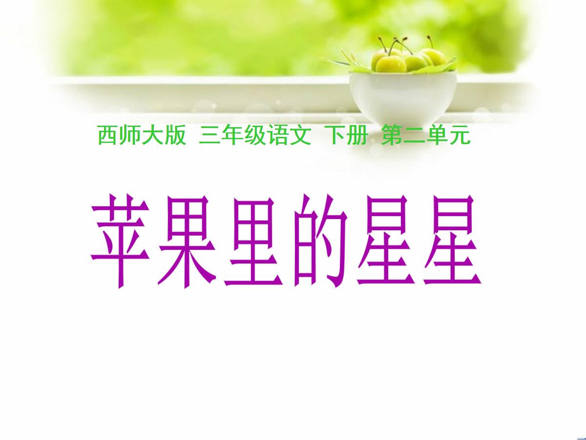 《苹果里的星星》PPT课件