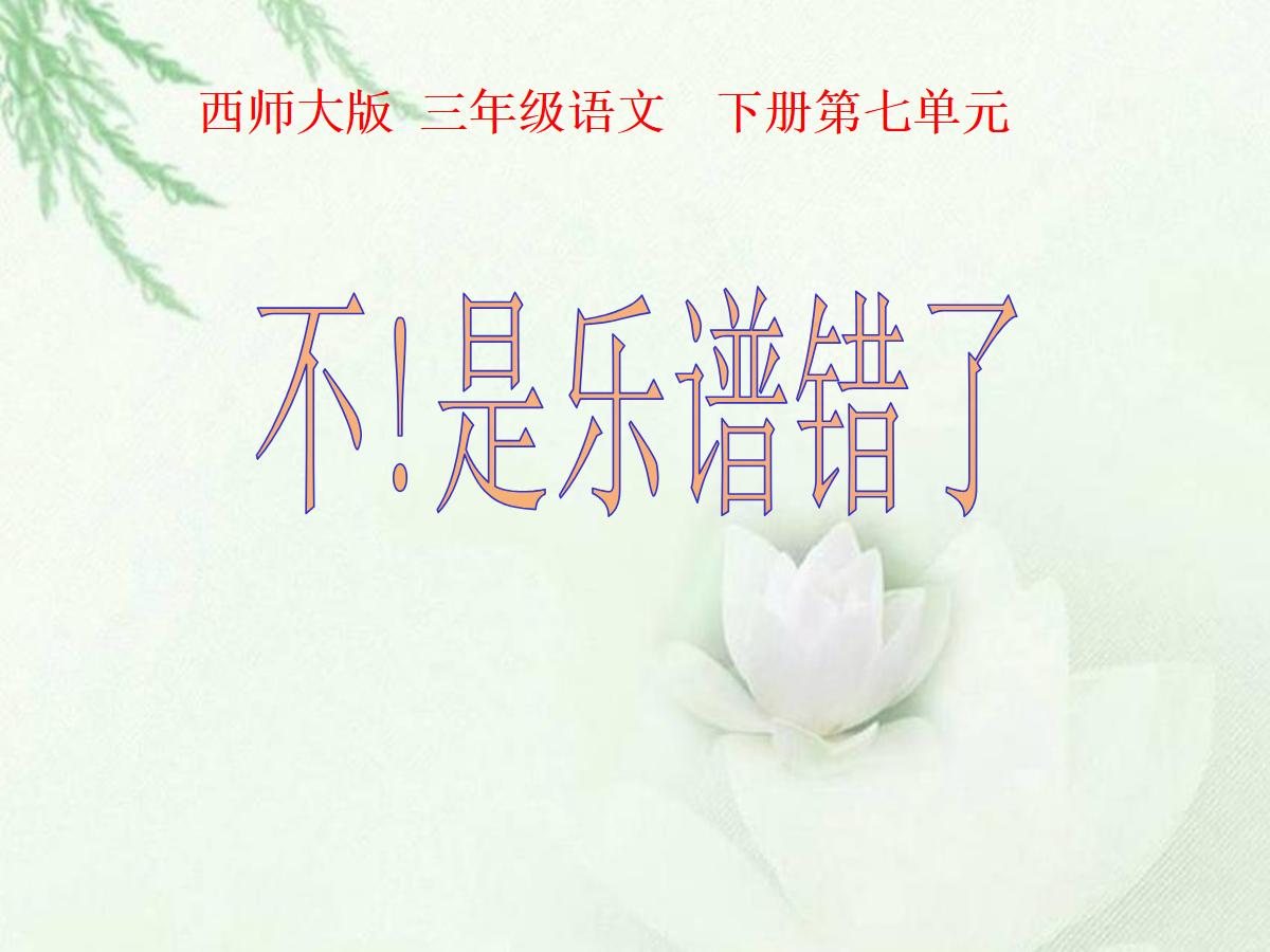 《不！是乐谱错了》PPT课件