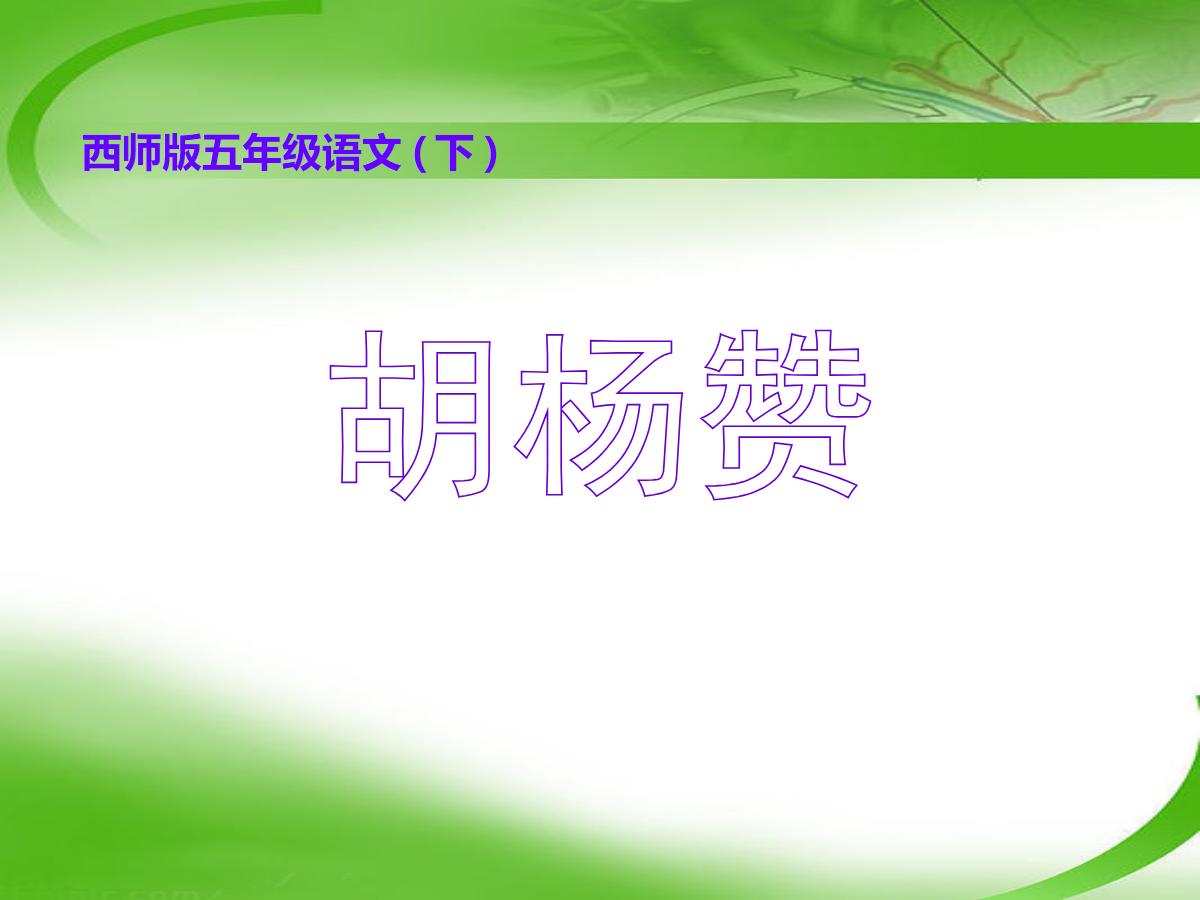 《胡杨赞》PPT课件2