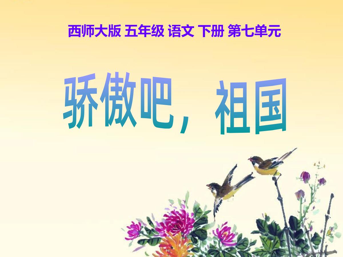 《骄傲吧，祖国》PPT课件2