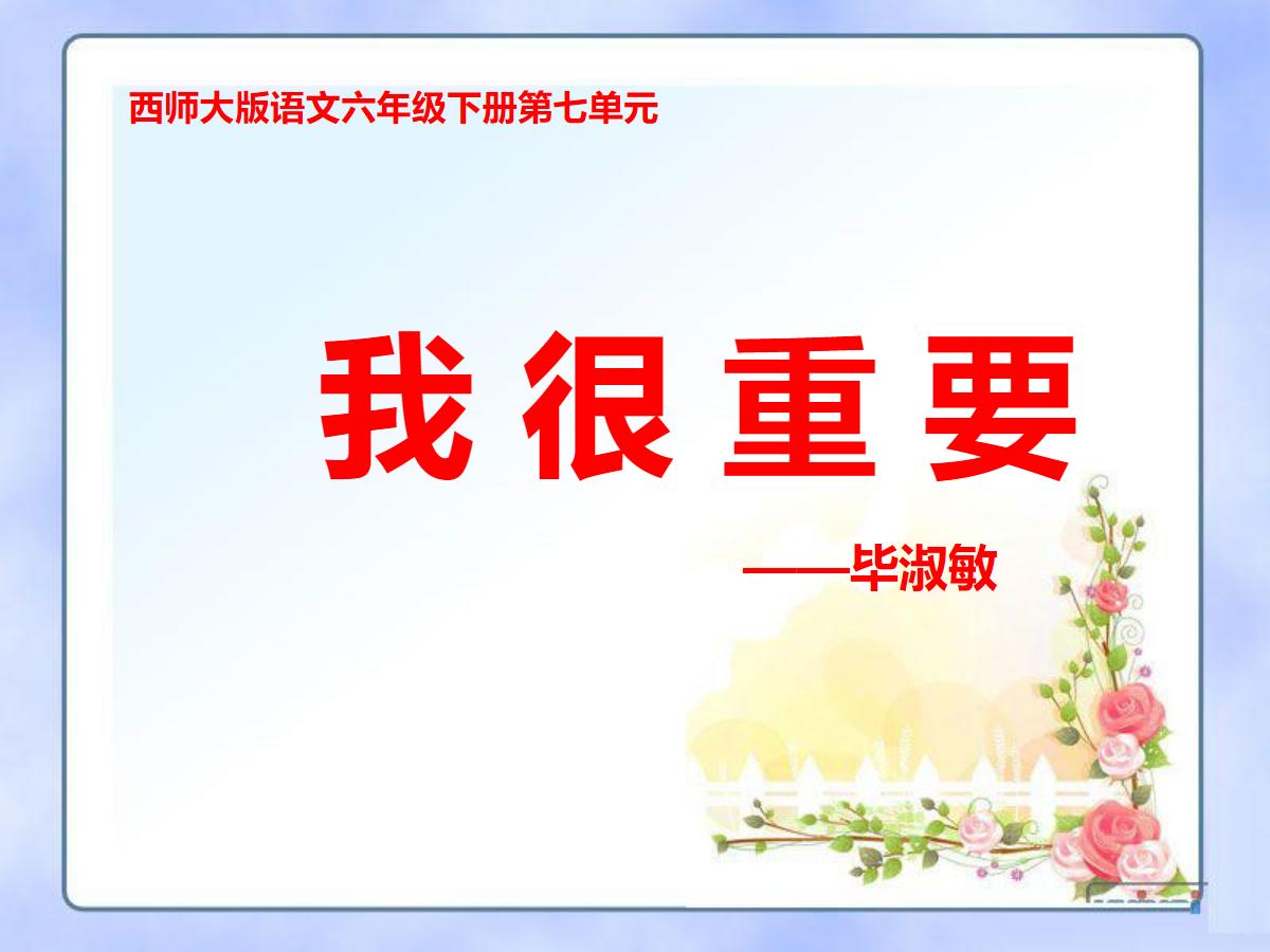 《我很重要》PPT课件