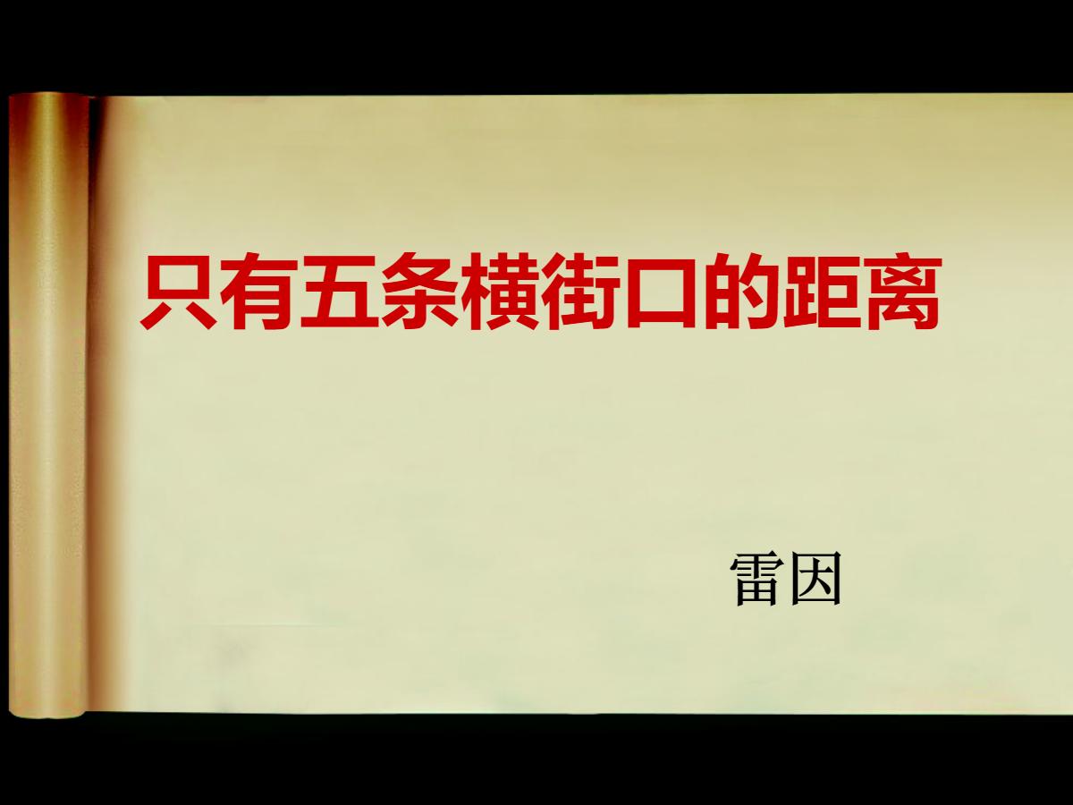 《只有五条横街口的距离》PPT课件