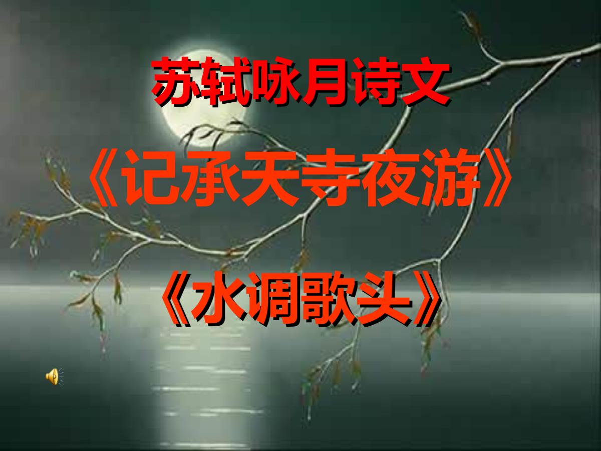 《记承天寺夜游》《水调歌头》PPT课件