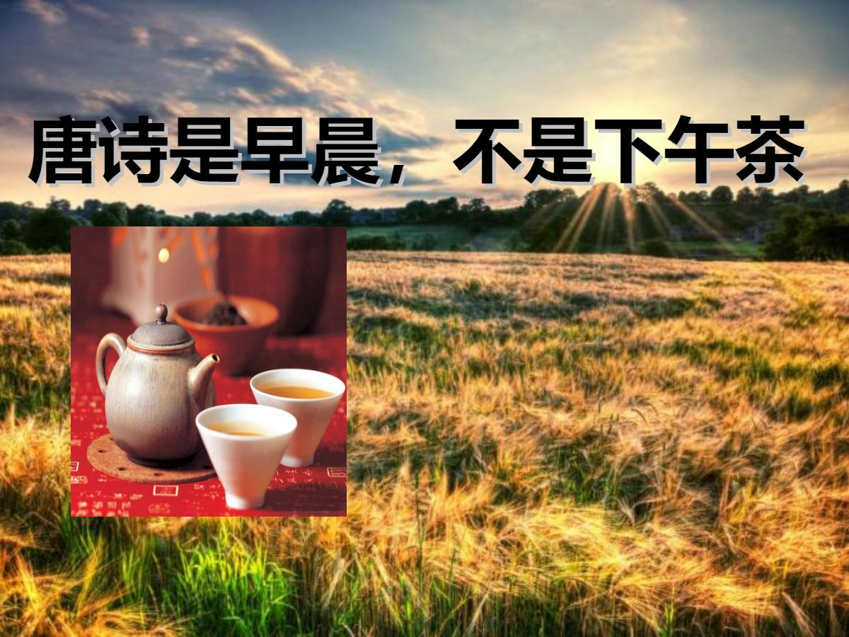 《唐诗是早晨，不是下午茶》PPT课件