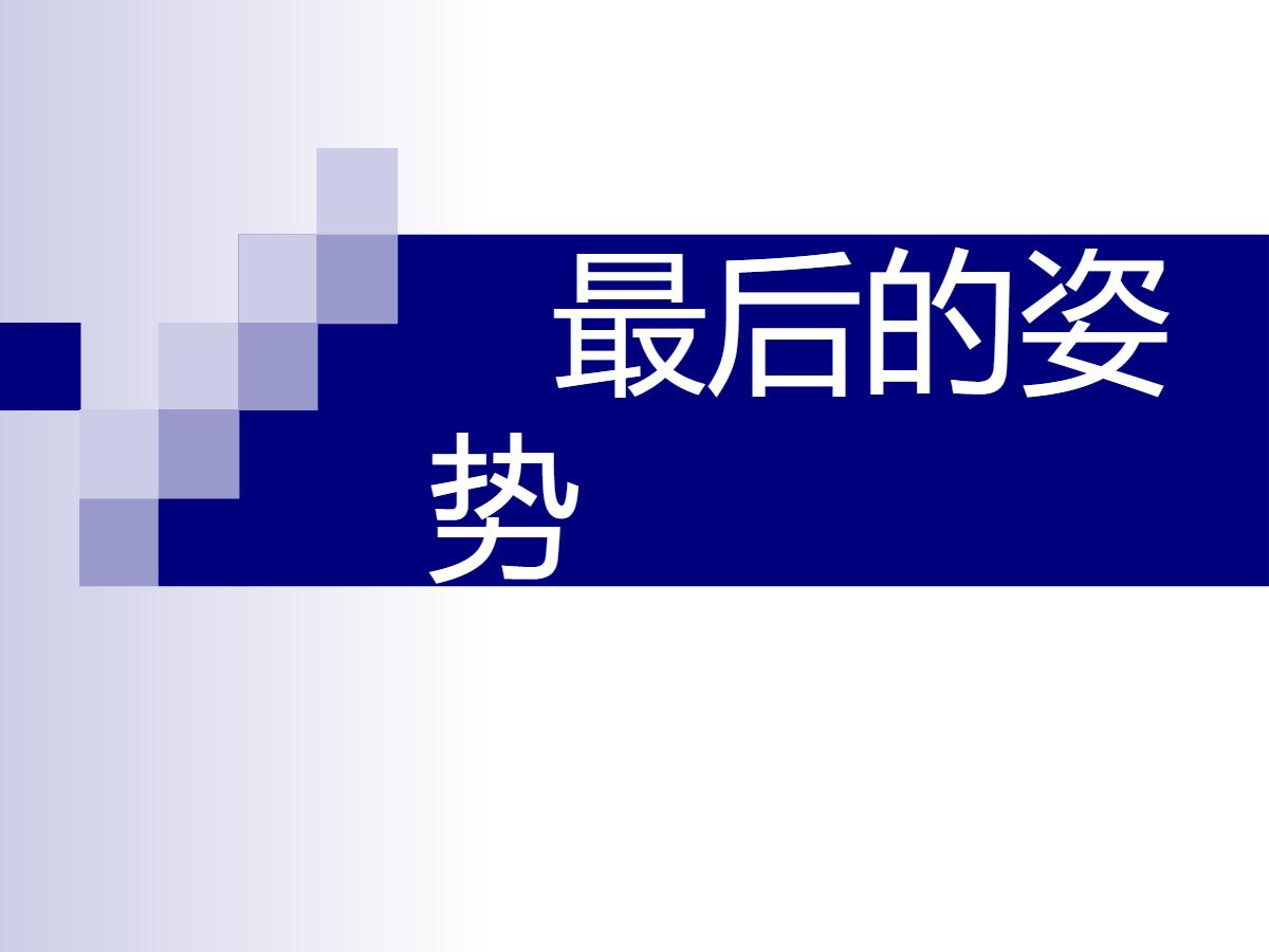 《最后的姿势》PPT课件2