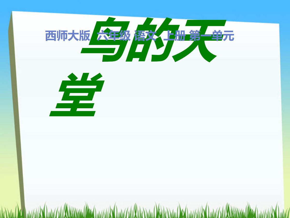 《鸟的天堂》PPT课件