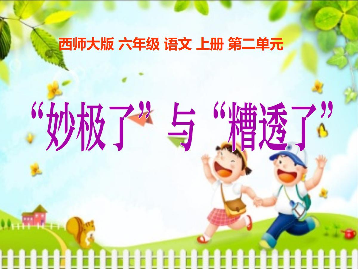 《妙极了与糟透了》PPT课件