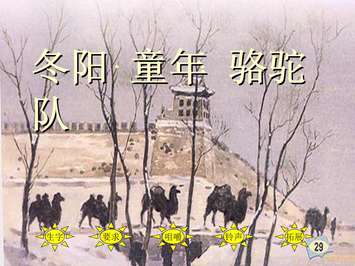 《冬阳·童年·骆驼队》PPT课件2