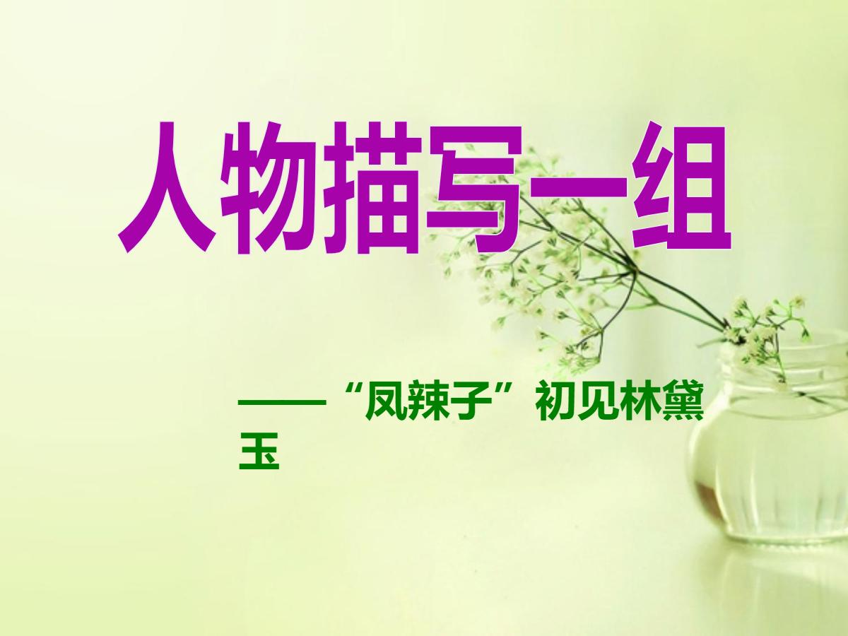 《人物描写一组》PPT课件4