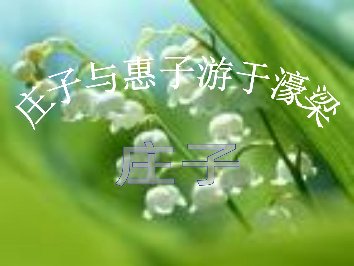 《庄子与惠子游于濠梁》PPT课件