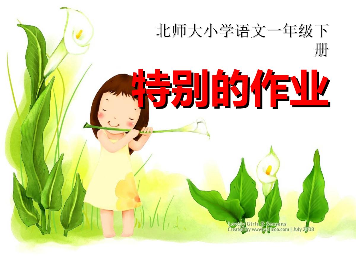 《特别的作业》PPT课件3