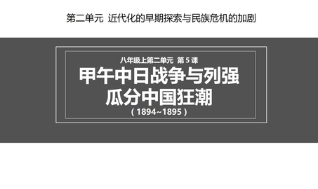 《甲午中日战争与瓜分中国狂潮》PPT教学课件下载