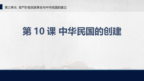 《中华民国的创建》PPT免费教学课件