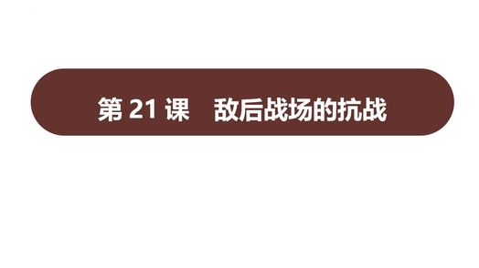 《敌后战场的抗战》PPT免费课件下载