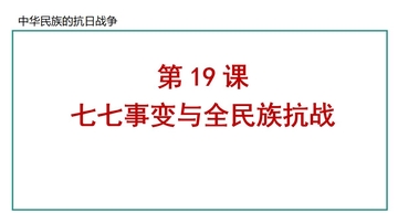 《七七事变与全民族抗战》中华民族的抗日战争PPT课件