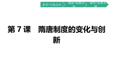 《隋唐制度的变化与创新》PPT优质教学课件下载