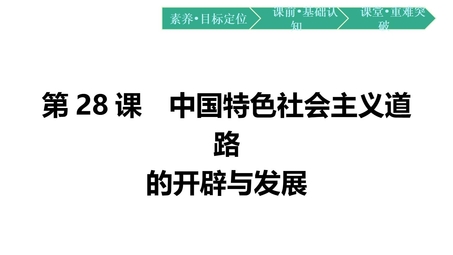 《中国特色社会主义道路的开辟与发展》PPT优质课件下载