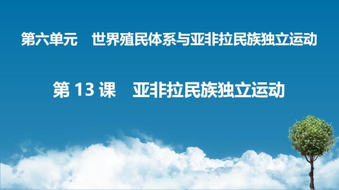 《亚非拉民族独立运动》PPT优质课件下载