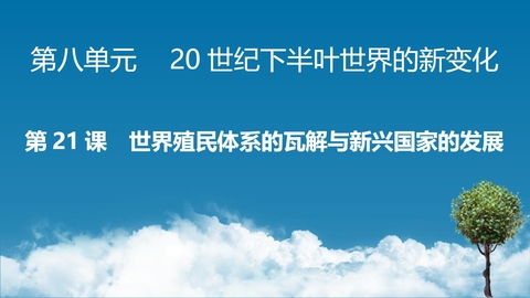 《世界殖民体系的瓦解与新兴国家的发展》PPT优秀课件下载