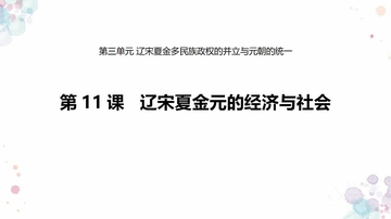 《辽宋夏金元的经济与社会》PPT优质课件