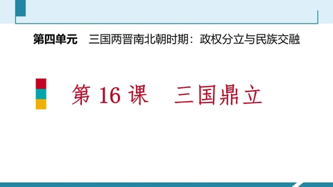 《三国鼎立》PPT免费课件下载