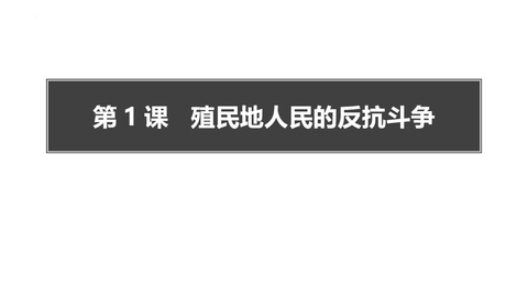 《殖民地人民的反抗斗争》PPT优秀课件