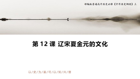 《辽宋夏金元的文化》PPT优质课件下载