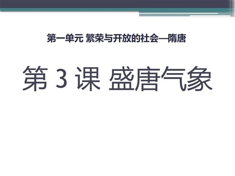 《盛唐气象》繁荣与开放的社会—隋唐PPT课件