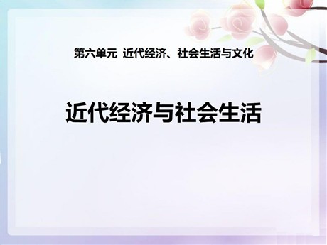 《近代经济与社会生活》近代经济、社会生活与文化PPT课件