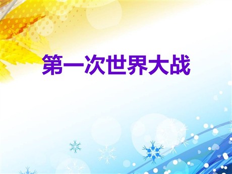 《第一次世界大战》PPT课件