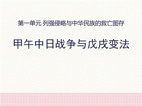 《甲午中日战争与戊戌变法》列强侵略与中华民族的救亡图存PPT课件4
