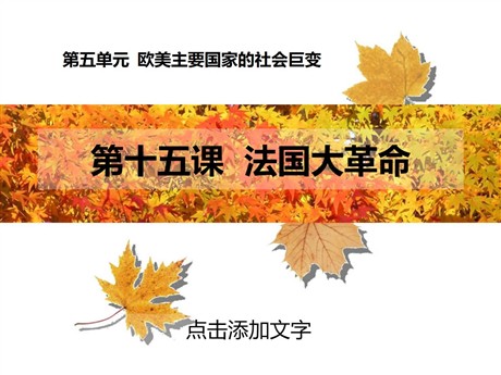 《法国大革命》欧美主要国家的社会巨变PPT课件6