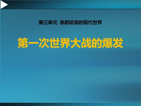 《第一次世界大战的爆发》急剧动荡的现代世界PPT课件4