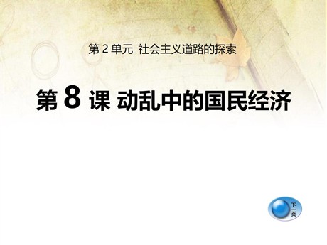 《动乱中的国民经济》社会主义道路的探索PPT课件2