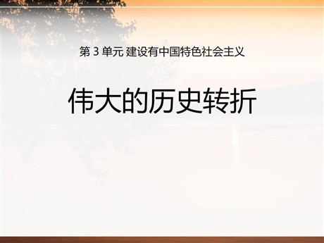 《伟大的历史转折》建设有中国特色社会主义PPT课件3