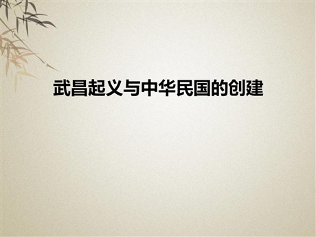 《武昌起义与中华民国的创建》20世纪初的世界与中国PPT