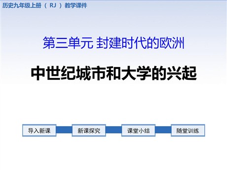 《中世纪城市和大学的兴起》PPT