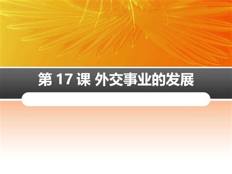 《外交事业的发展》PPT课件