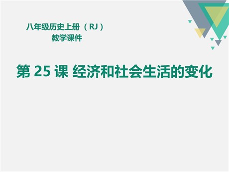 《经济与社会生活的变化》PPT