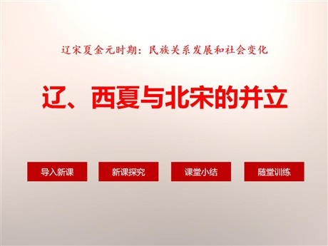 《辽、西夏与北宋的并立》PPT