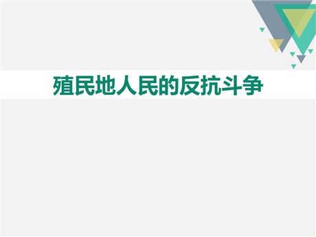 《殖民地人民的反抗斗争》PPT课件