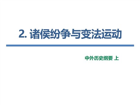 《诸侯纷争与变法运动》PPT免费课件