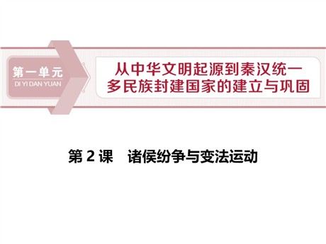 《诸侯纷争与变法运动》PPT免费下载