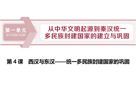 《西汉与东汉——统一多民族封建国家的巩固》PPT免费课件下载