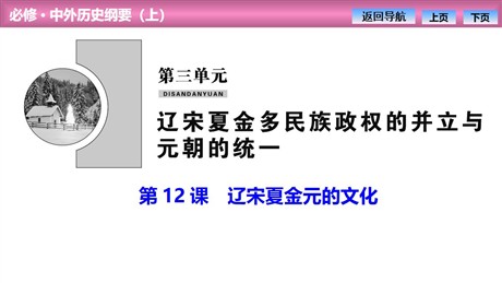 《辽宋夏金元的文化》PPT免费课件