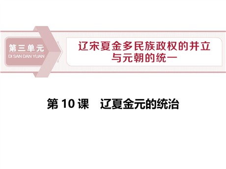 《辽夏金元的统治》PPT免费课件下载