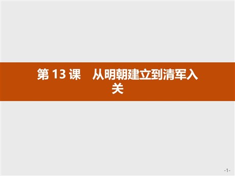 《从明朝建立到清军入关》PPT精品课件
